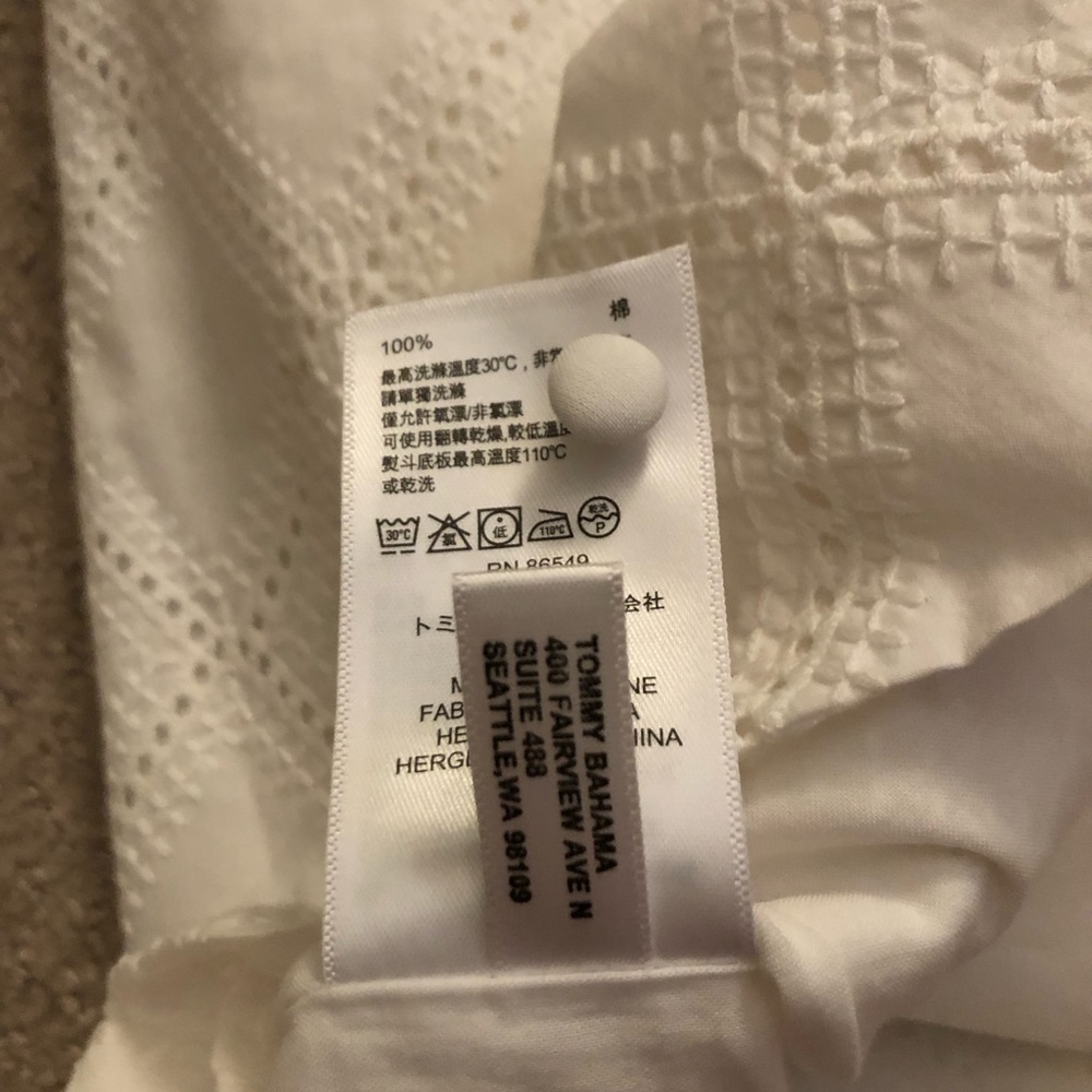 🌺❤️Host Pick❤️🌺!! NWT. Tommy Bahama White Villa View Cotton Eyelet Dress - Picture 10 of 10